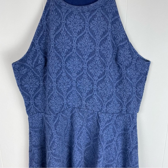 miami Navy Blue Strappy A-Line Printed Skater Dress - Picture 3 of 8